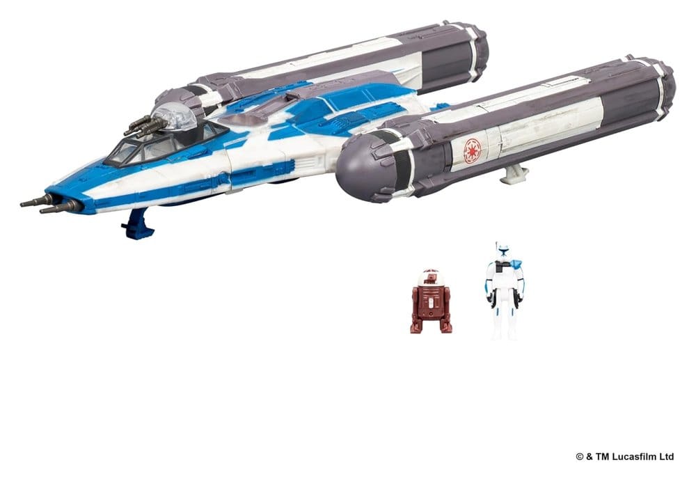 Star Wars Mittelgroßes Fahrzeug BTL-B Y-wing Starfighter with Clone Captain Rex 13 cm - Versand: 7 Tage nach Bestellung