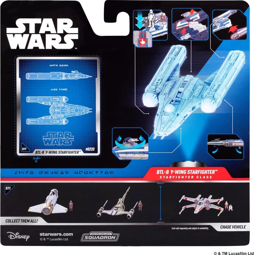 Star Wars Mittelgroßes Fahrzeug BTL-B Y-wing Starfighter with Clone Captain Rex 13 cm - Versand: 7 Tage nach Bestellung