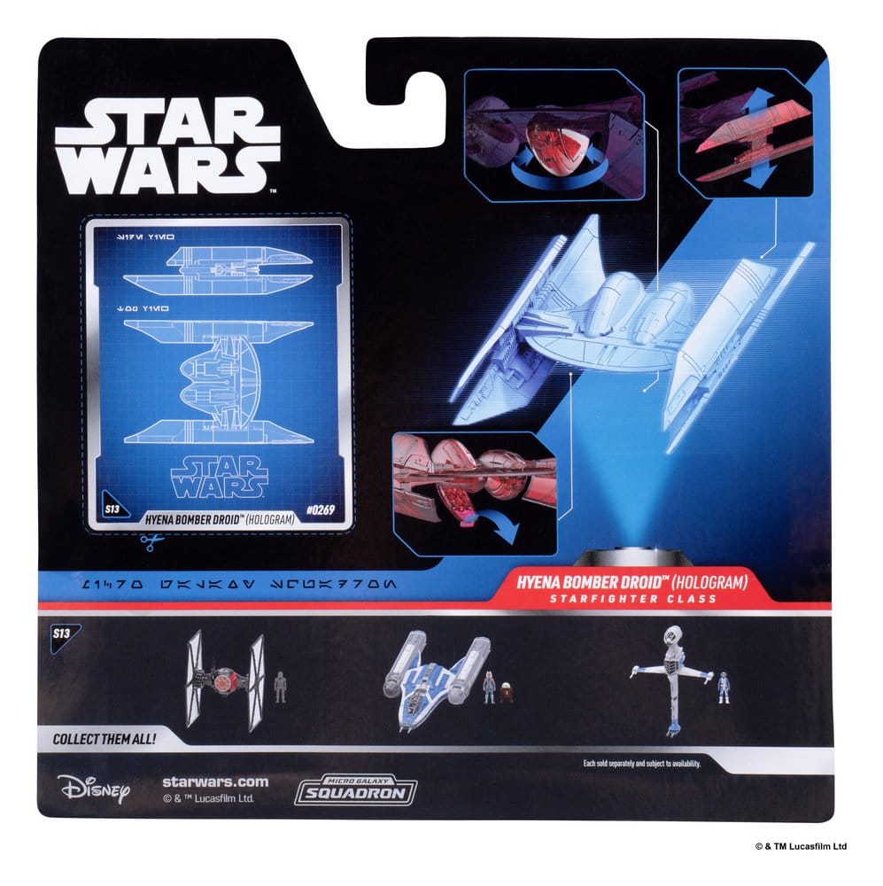 Star Wars Mittelgroßes Fahrzeug & Figuren Set Hyänen-Bomber (Rotes Hologramm) & Kampfdroide (Chase) - Preorder - ETA: 25.11.2026