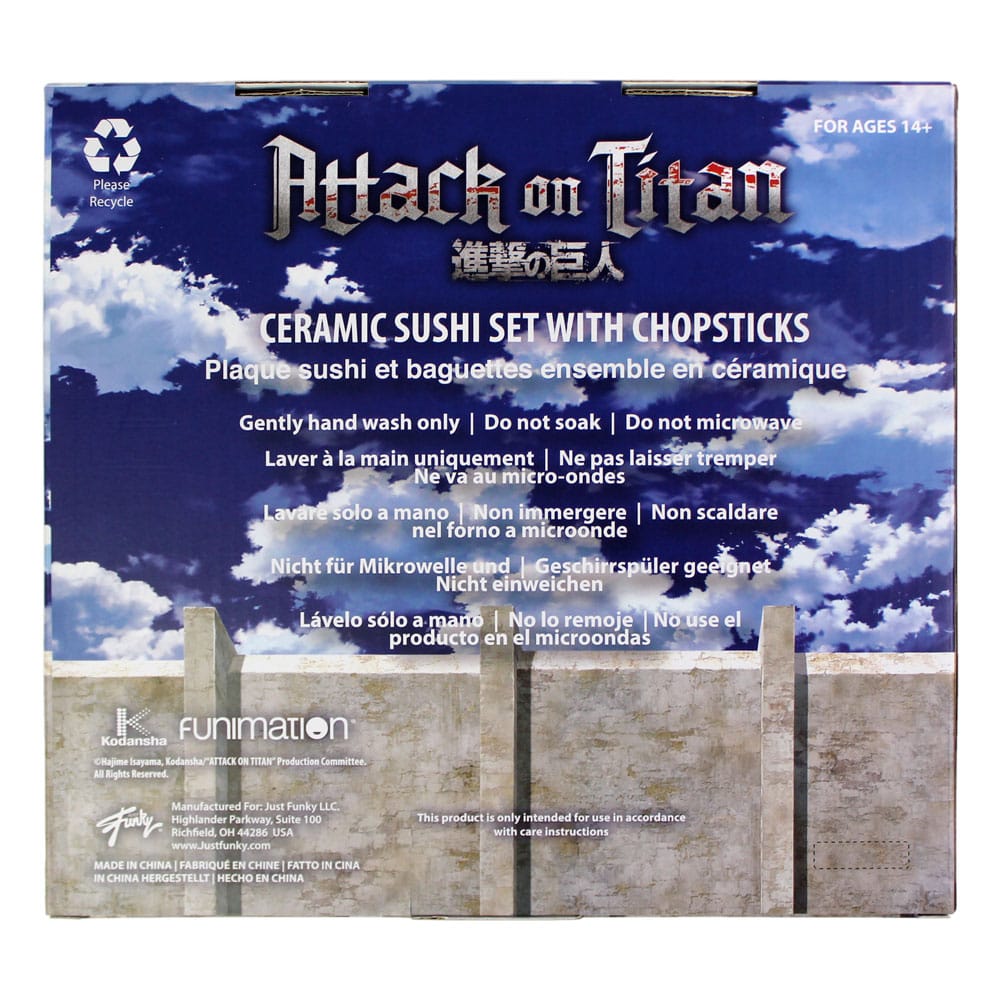 Attack on Titan Keramik Sushi Set mit Essstäbchen  - Preorder - ETA: 25.09.2025
