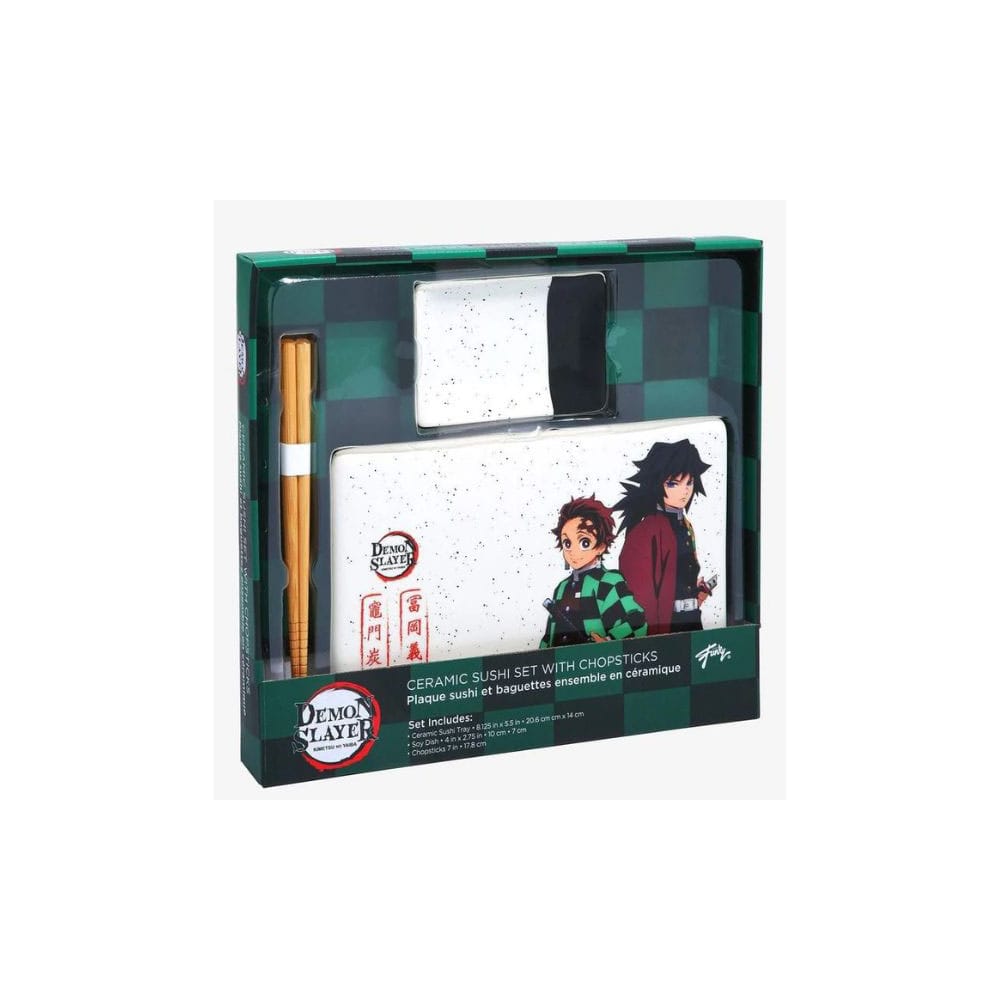 Demon Slayer Keramik Sushi Set mit Essstäbchen Tanjiro & Giyu - Preorder - ETA: 25.09.2025