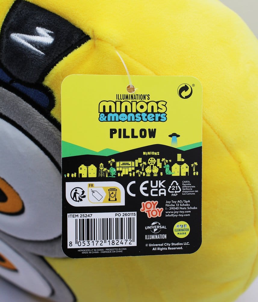 Minions 3 rundes Plüschkissen bestickt 30x10x30 cm - Preorder - ETA: 25.08.2026