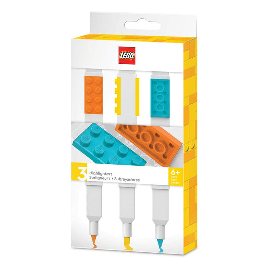 LEGO Textmarker 3-er Pack Bricks  - Versand: 5-7 Tage nach Bestellung