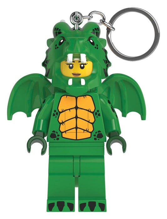 Lego Minifiguren Schlüsselanhänger Hellgrünes Drachenmädchen - Versand: 7 Tage nach Bestellung