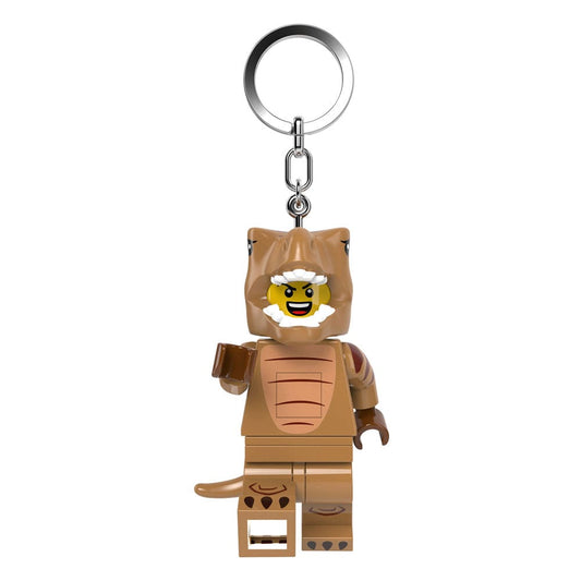 LEGO Minifigures Schlüsselanhänger mit Leuchtfunktion T-Rex Kostüm-Fan 8 cm         - Preorder - ETA: 25.10.2025