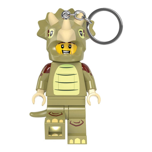 LEGO Minifigures Schlüsselanhänger mit Leuchtfunktion Triceratops Kostüm-Fan 8 cm            - Preorder - ETA: 25.10.2025