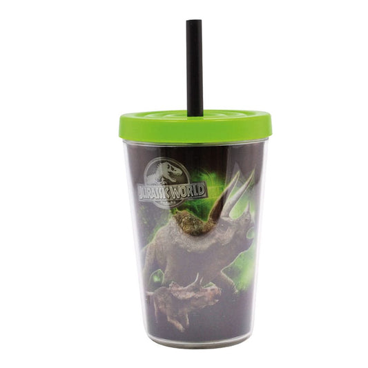 Jurassic World Trinkbecher mit Trinkhalm 300 ml   - Versand: 5-7 Tage nach Bestellung