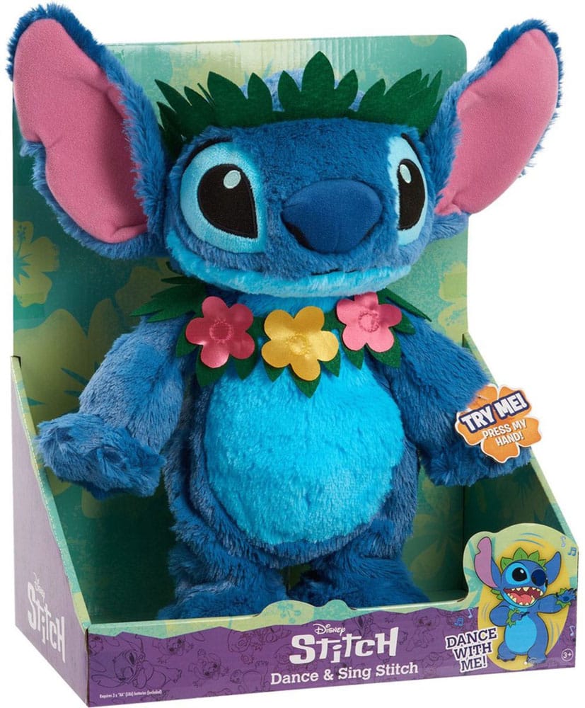 Lilo & Stitch Plüschfigur mit Tanz und Sing Funktion Stitch 38 cm  - Preorder - ETA: 08.06.2026