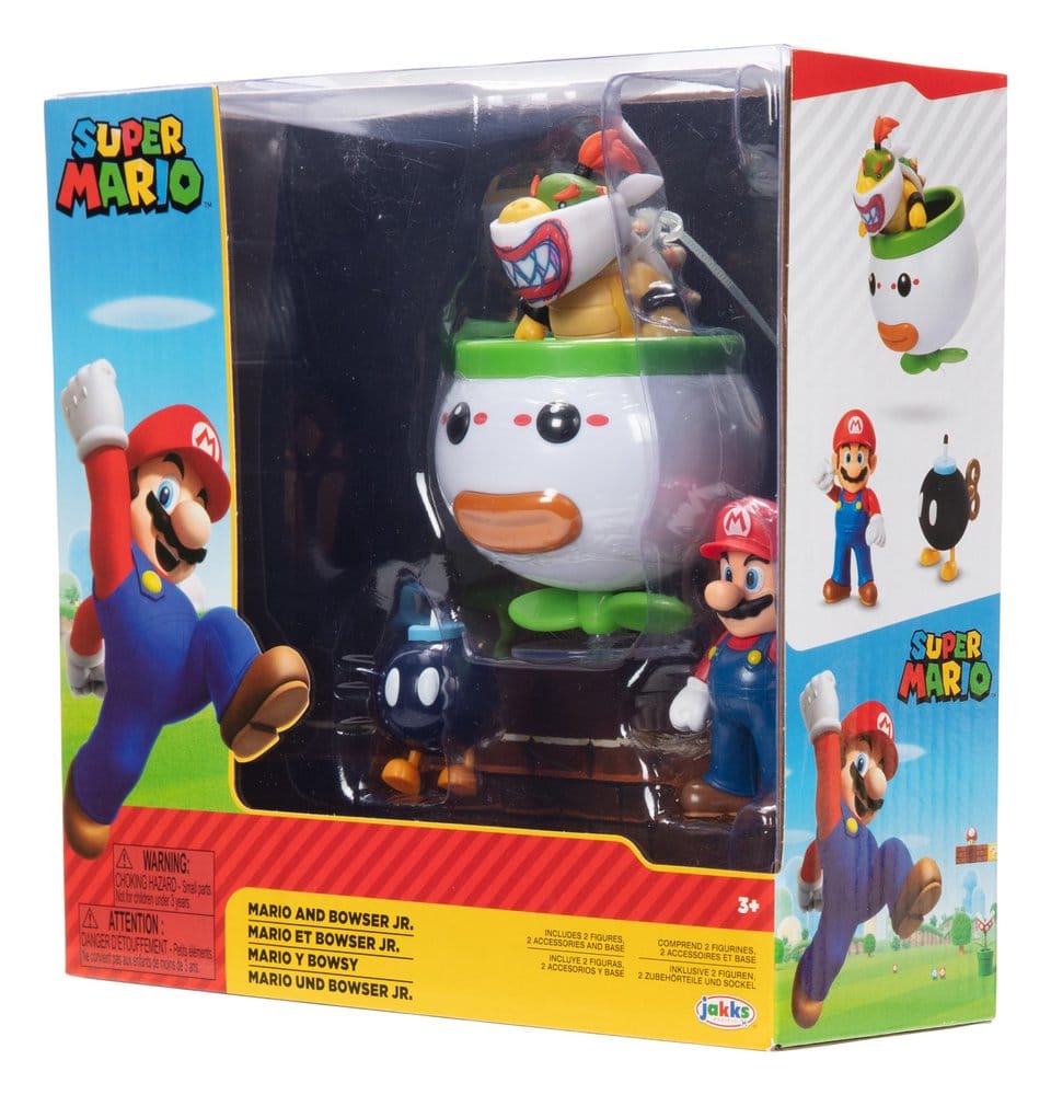 World of Nintendo Minifiguren 2er-Pack Mario and Bowser Jr. Clown Car 6 cm - Preorder - ETA: 24.06.2026