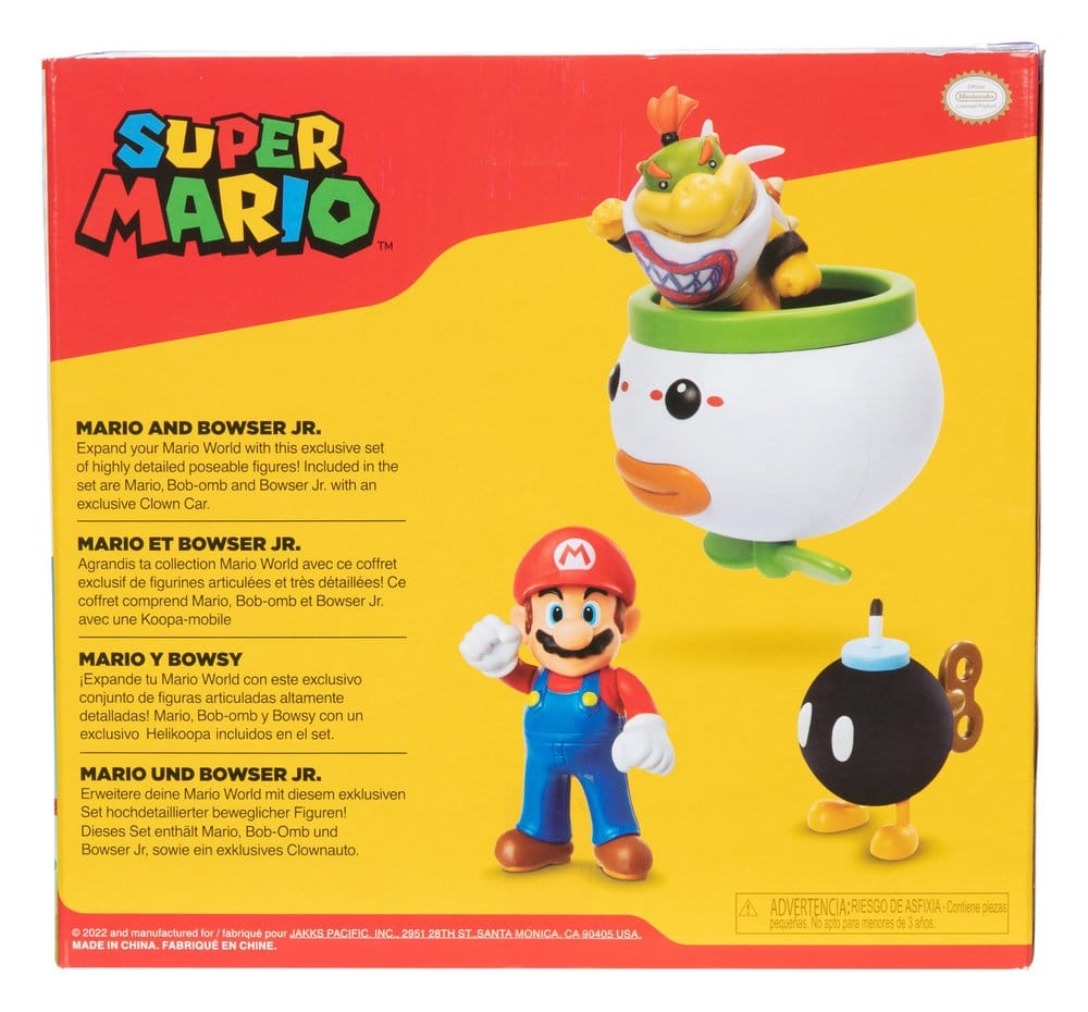 World of Nintendo Minifiguren 2er-Pack Mario and Bowser Jr. Clown Car 6 cm - Preorder - ETA: 24.06.2026