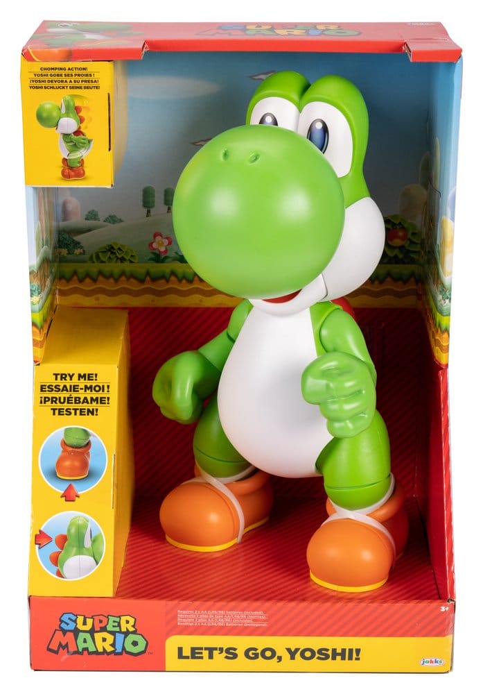 Super Mario Sprechende Actionfigur Let's Go! Yoshi! 36 cm  - Preorder - ETA: 20.11.2026