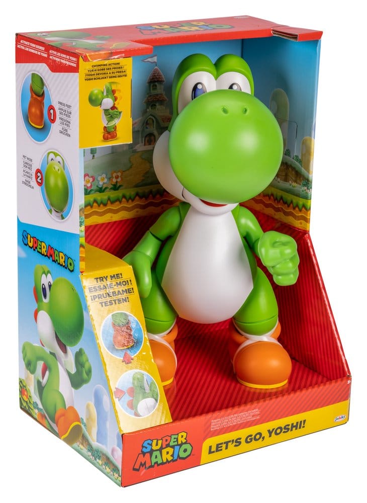 Super Mario Sprechende Actionfigur Let's Go! Yoshi! 36 cm  - Preorder - ETA: 20.11.2026
