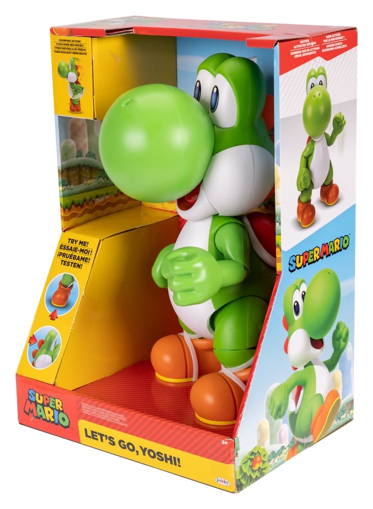 Super Mario Sprechende Actionfigur Let's Go! Yoshi! 36 cm  - Preorder - ETA: 20.11.2026