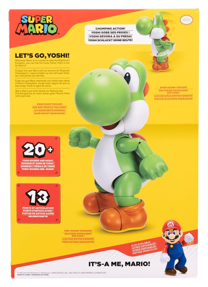 Super Mario Sprechende Actionfigur Let's Go! Yoshi! 36 cm  - Preorder - ETA: 20.11.2026