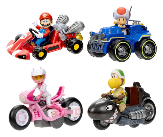 Der Super Mario Bros. Film Minifiguren mit Karts 6 cm Sortiment (6) - Versand: 5-7 Tage nach Bestellung