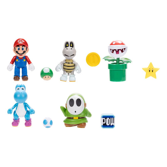 World of Nintendo Minifiguren 5er-Pack Super Mario Wave 40 10 cm Sortiment (6)        - Versand: 5-7 Tage nach Bestellung