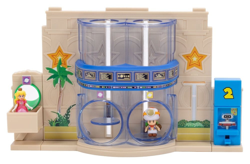 Der Super Mario Galaxy Film Diorama mit 2 Minifiguren Sternentor-Galaxie - Versand: 7 Tage nach Bestellung