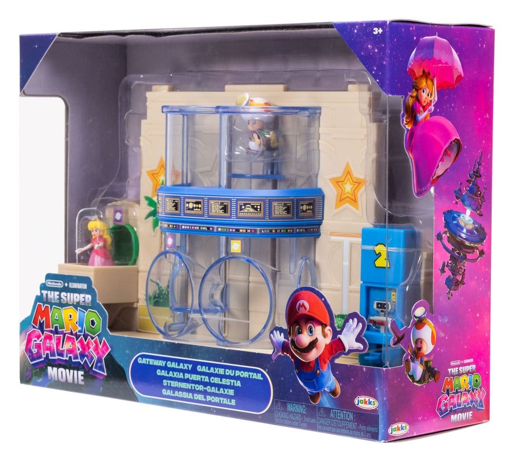Der Super Mario Galaxy Film Diorama mit 2 Minifiguren Sternentor-Galaxie - Versand: 7 Tage nach Bestellung