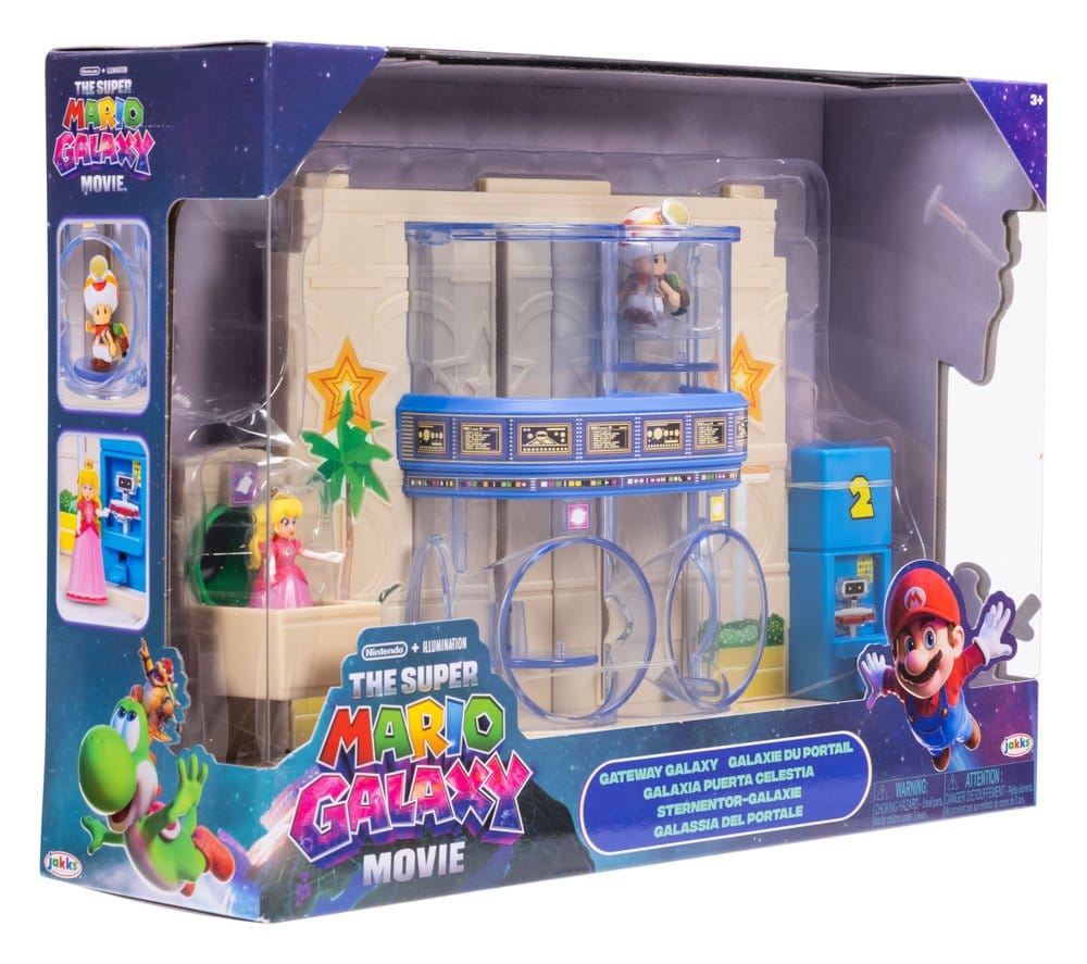 Der Super Mario Galaxy Film Diorama mit 2 Minifiguren Sternentor-Galaxie - Versand: 7 Tage nach Bestellung