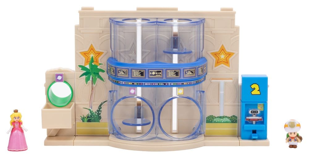 Der Super Mario Galaxy Film Diorama mit 2 Minifiguren Sternentor-Galaxie - Versand: 7 Tage nach Bestellung