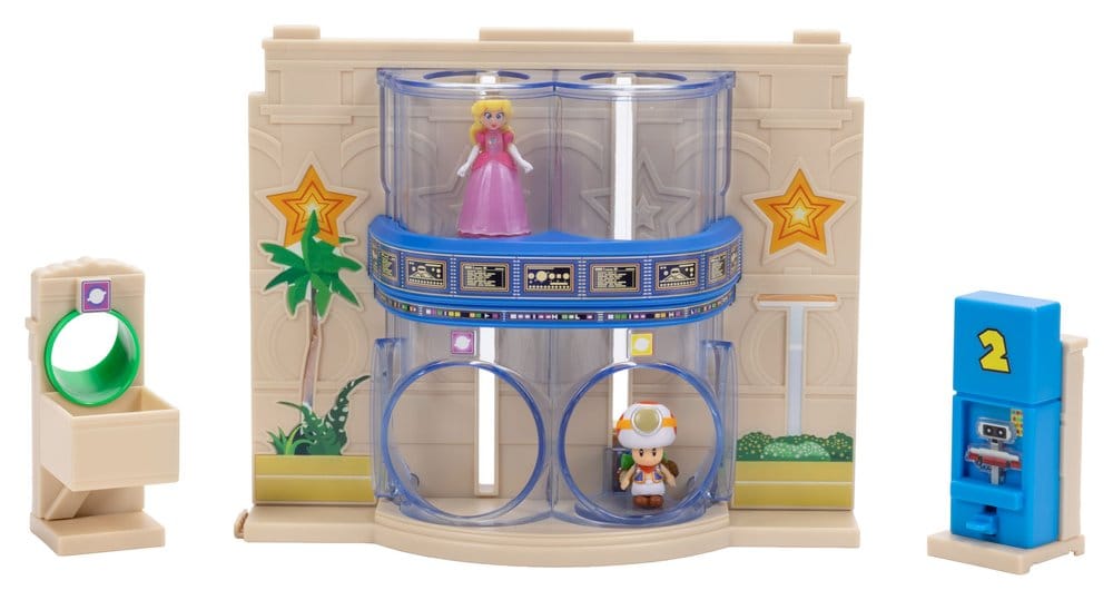 Der Super Mario Galaxy Film Diorama mit 2 Minifiguren Sternentor-Galaxie - Versand: 7 Tage nach Bestellung