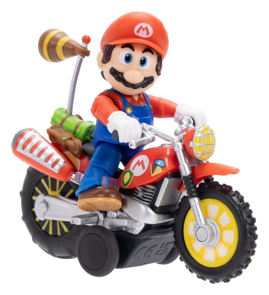 Der Super Mario Galaxy Film Actionfigur mit Rückziehmotorrad Mario 6 cm - Versand: 7 Tage nach Bestellung
