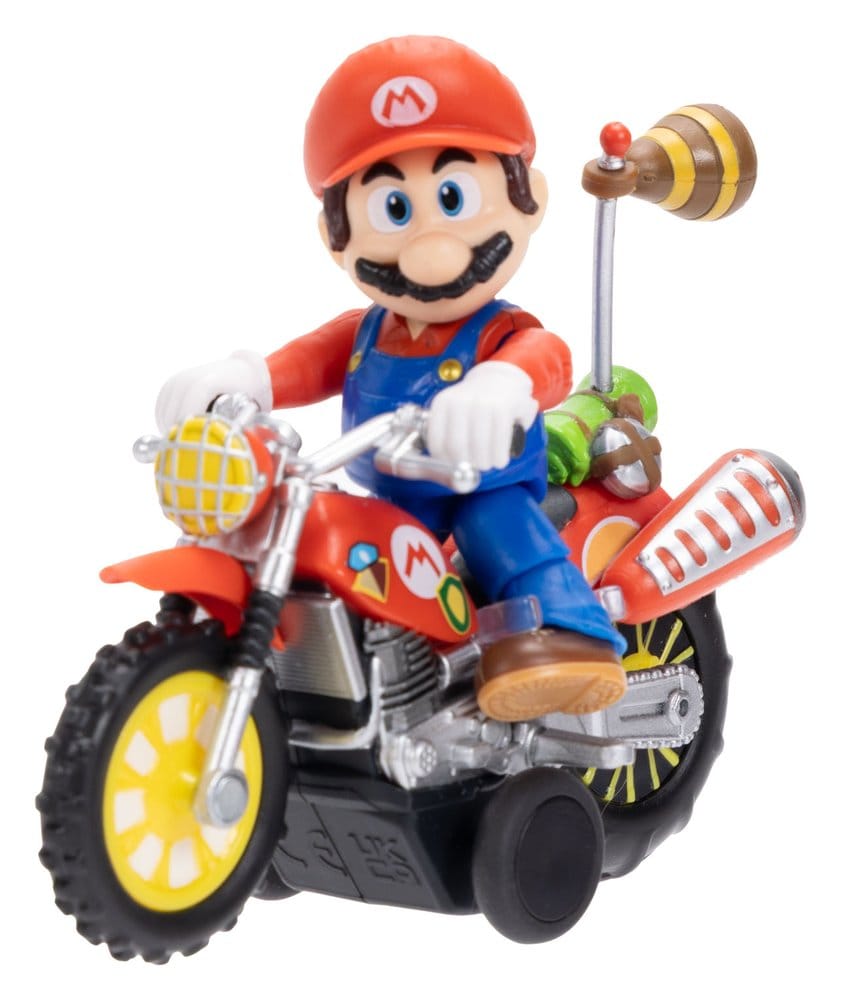 Der Super Mario Galaxy Film Actionfigur mit Rückziehmotorrad Mario 6 cm - Versand: 7 Tage nach Bestellung