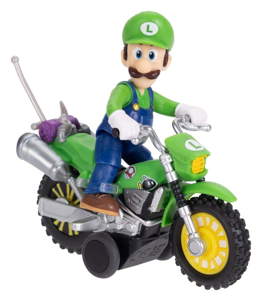 Der Super Mario Galaxy Film Actionfigur mit Rückziehmotorrad Luigi 6 cm - Versand: 7 Tage nach Bestellung
