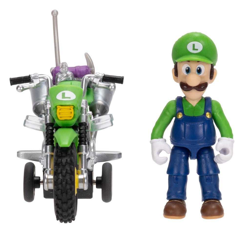 Der Super Mario Galaxy Film Actionfigur mit Rückziehmotorrad Luigi 6 cm - Versand: 7 Tage nach Bestellung