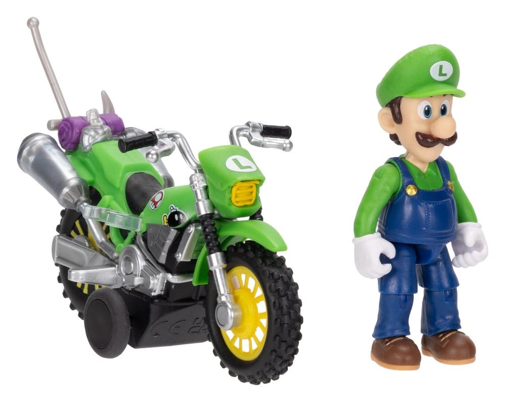 Der Super Mario Galaxy Film Actionfigur mit Rückziehmotorrad Luigi 6 cm - Versand: 7 Tage nach Bestellung