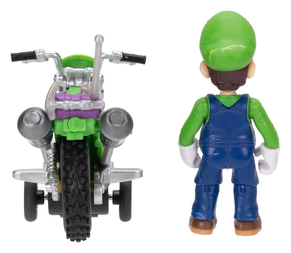 Der Super Mario Galaxy Film Actionfigur mit Rückziehmotorrad Luigi 6 cm - Versand: 7 Tage nach Bestellung