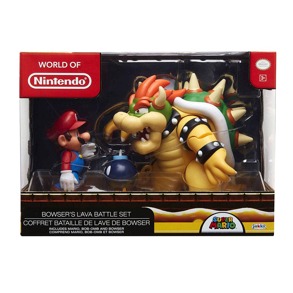 World of Nintendo Actionfiguren 3er-Pack Mario vs. Bowser Lava Battle  - Preorder - ETA: 24.06.2026