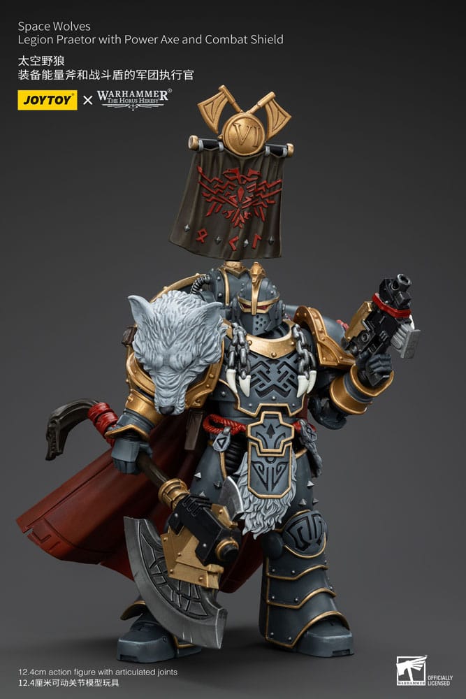 Warhammer The Horus Heresy Actionfigur 1/18 Space Wolves Legion Praetor with Power Axe and Combat Shield 12 cm - Preorder - ETA: 25.11.2025