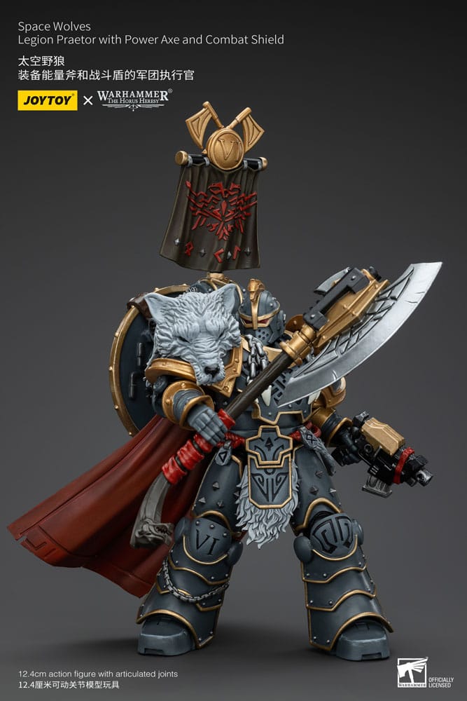 Warhammer The Horus Heresy Actionfigur 1/18 Space Wolves Legion Praetor with Power Axe and Combat Shield 12 cm - Preorder - ETA: 25.11.2025