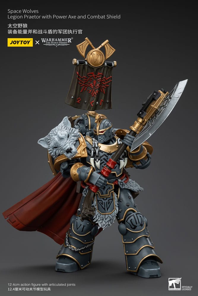 Warhammer The Horus Heresy Actionfigur 1/18 Space Wolves Legion Praetor with Power Axe and Combat Shield 12 cm - Preorder - ETA: 25.11.2025