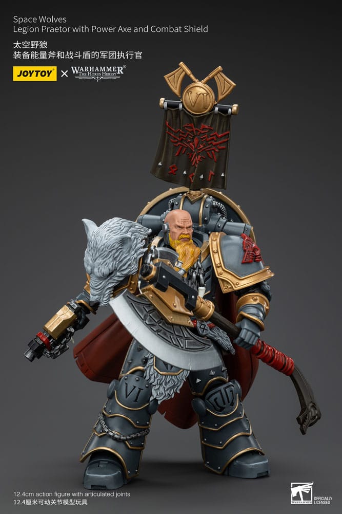 Warhammer The Horus Heresy Actionfigur 1/18 Space Wolves Legion Praetor with Power Axe and Combat Shield 12 cm - Preorder - ETA: 25.11.2025