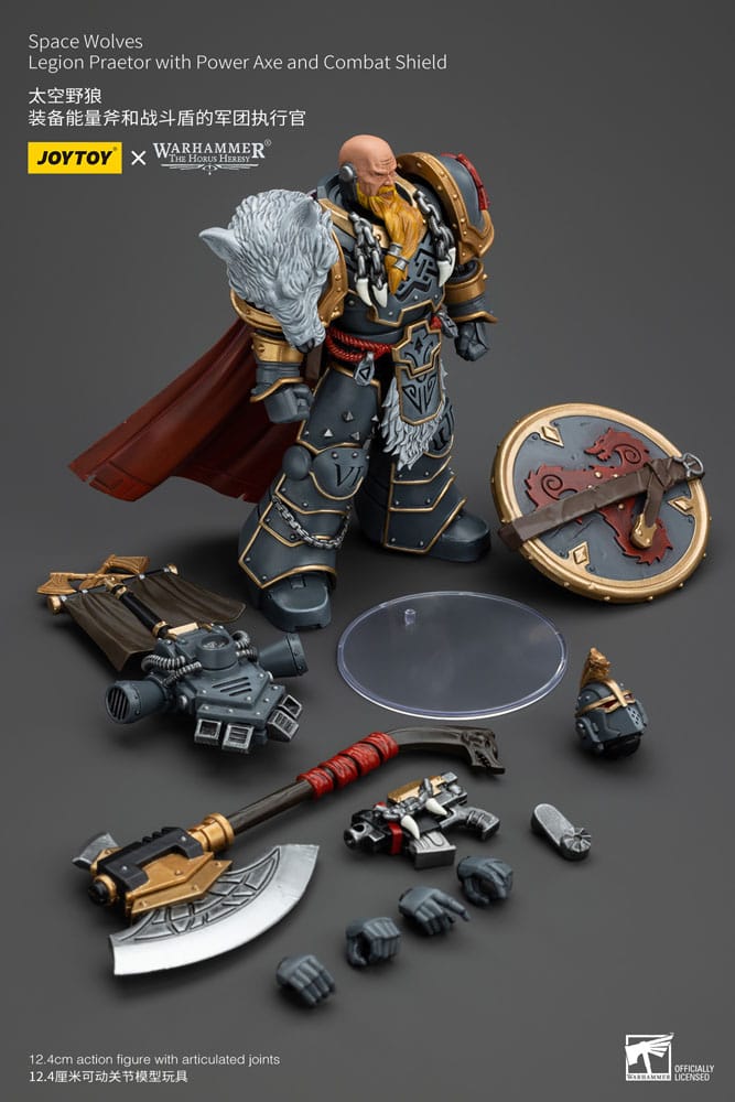 Warhammer The Horus Heresy Actionfigur 1/18 Space Wolves Legion Praetor with Power Axe and Combat Shield 12 cm - Preorder - ETA: 25.11.2025