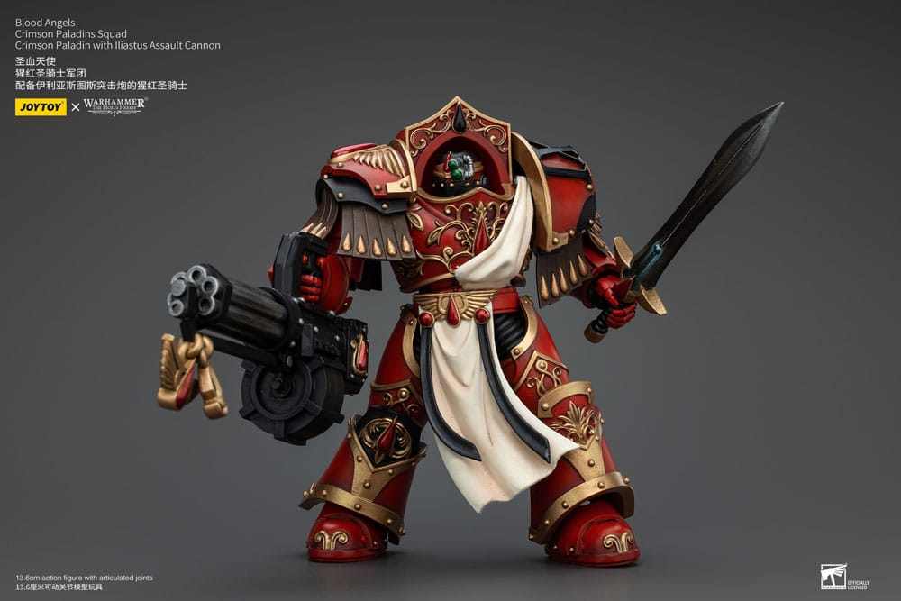 Warhammer The Horus Heresy Actionfigur 1/18 Blood Angels Crimson Paladins Squad Crimson Paladin with Iliastus Assault Cannon 14 cm    - Versand: 5-7 Tage nach Bestellung