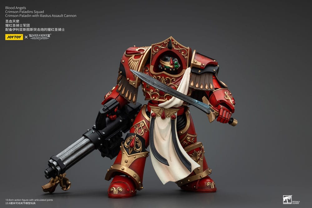 Warhammer The Horus Heresy Actionfigur 1/18 Blood Angels Crimson Paladins Squad Crimson Paladin with Iliastus Assault Cannon 14 cm    - Versand: 5-7 Tage nach Bestellung