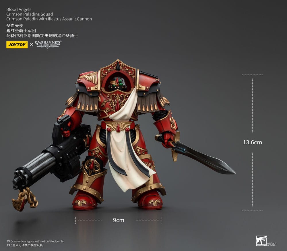 Warhammer The Horus Heresy Actionfigur 1/18 Blood Angels Crimson Paladins Squad Crimson Paladin with Iliastus Assault Cannon 14 cm    - Versand: 5-7 Tage nach Bestellung