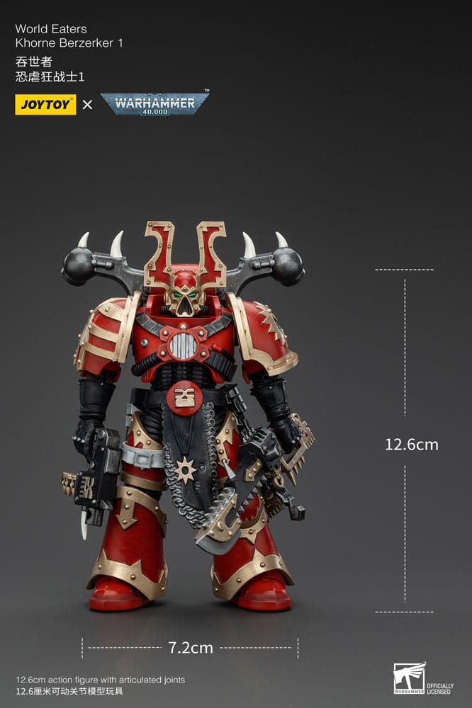 Warhammer 40k Actionfigur 1/18 World Eaters Khorne Berzerker 1 13 cm            - Versand: 5-7 Tage nach Bestellung