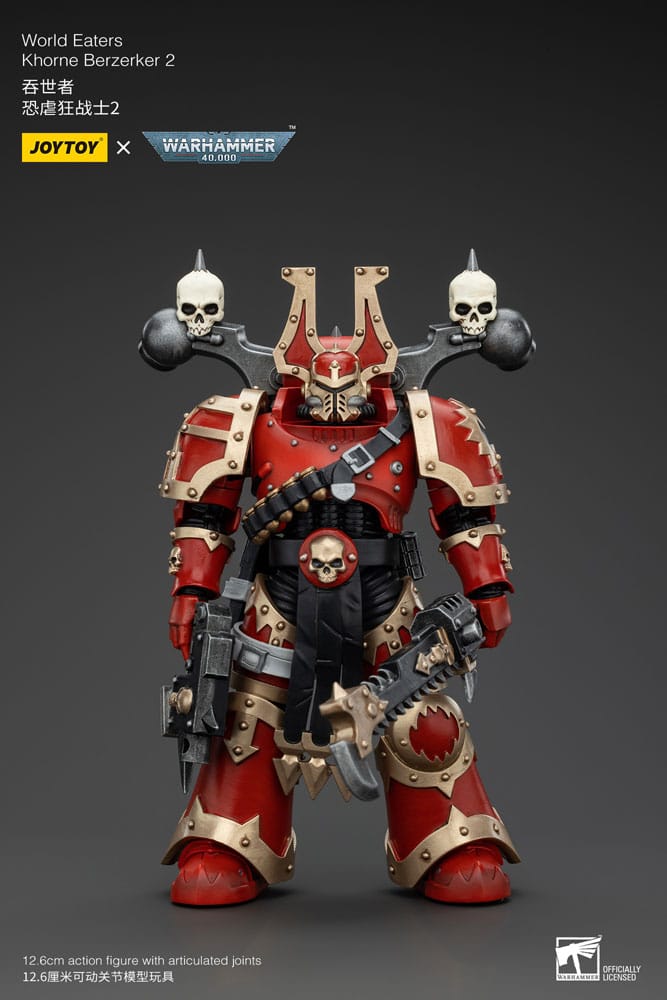 Warhammer 40k Actionfigur 1/18 World Eaters Khorne Berzerker 2 13 cm            - Versand: 5-7 Tage nach Bestellung
