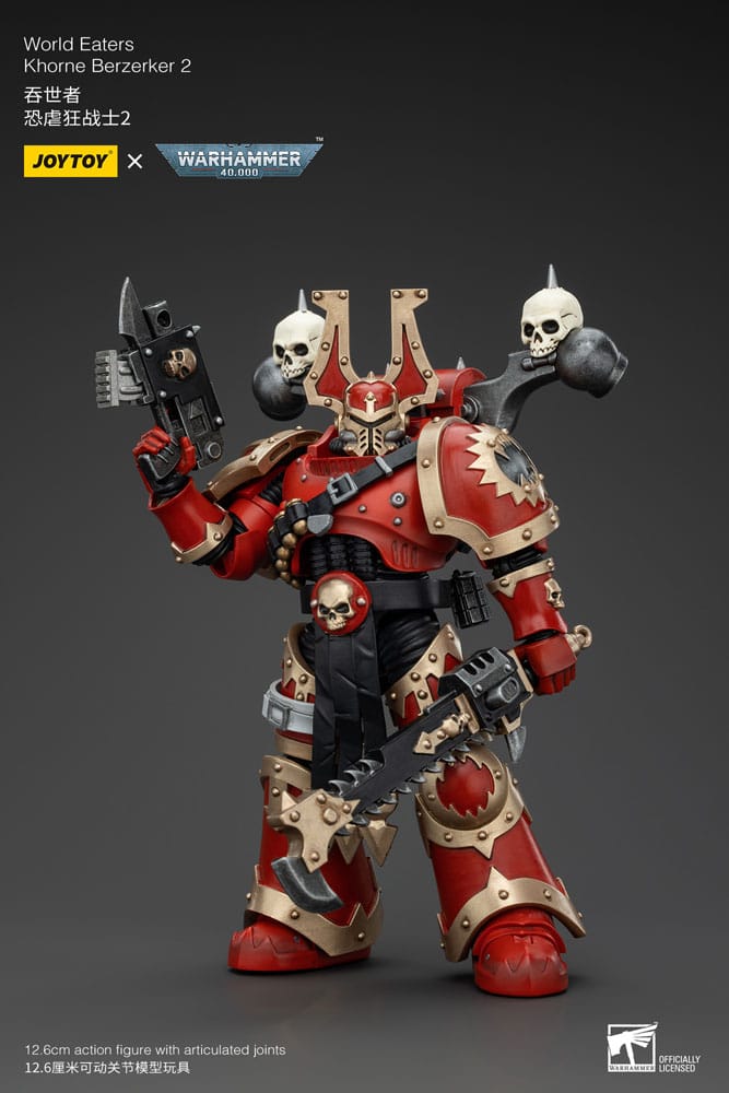 Warhammer 40k Actionfigur 1/18 World Eaters Khorne Berzerker 2 13 cm            - Versand: 5-7 Tage nach Bestellung