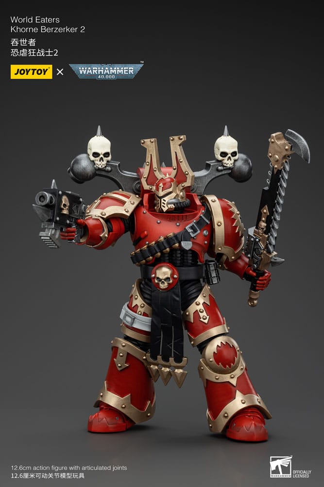 Warhammer 40k Actionfigur 1/18 World Eaters Khorne Berzerker 2 13 cm            - Versand: 5-7 Tage nach Bestellung