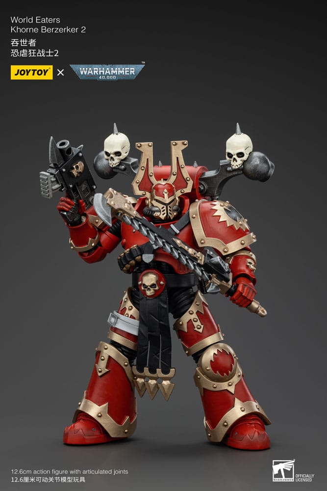 Warhammer 40k Actionfigur 1/18 World Eaters Khorne Berzerker 2 13 cm            - Versand: 5-7 Tage nach Bestellung
