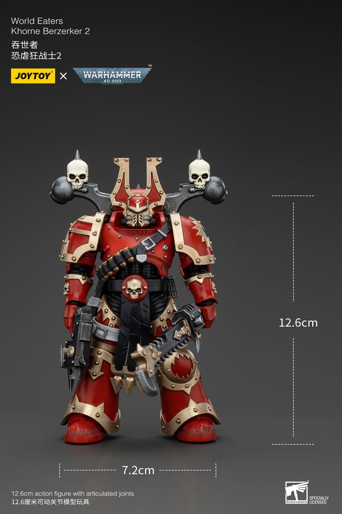 Warhammer 40k Actionfigur 1/18 World Eaters Khorne Berzerker 2 13 cm            - Versand: 5-7 Tage nach Bestellung