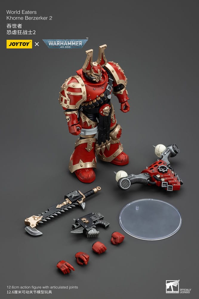 Warhammer 40k Actionfigur 1/18 World Eaters Khorne Berzerker 2 13 cm            - Versand: 5-7 Tage nach Bestellung