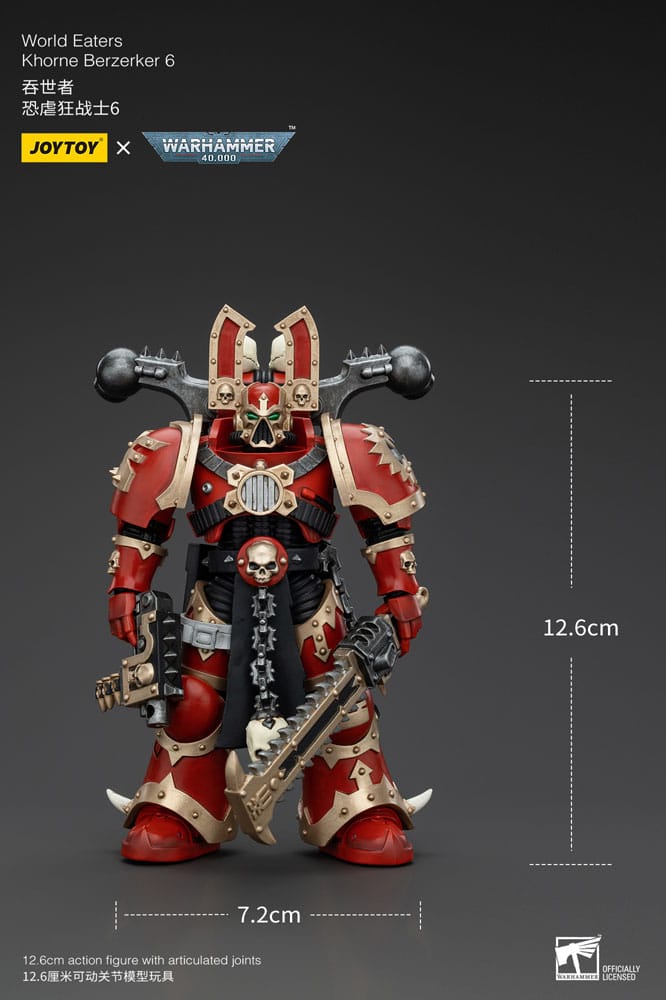 Warhammer 40k Actionfigur 1/18 World Eaters Khorne Berzerker 6 13 cm            - Versand: 5-7 Tage nach Bestellung