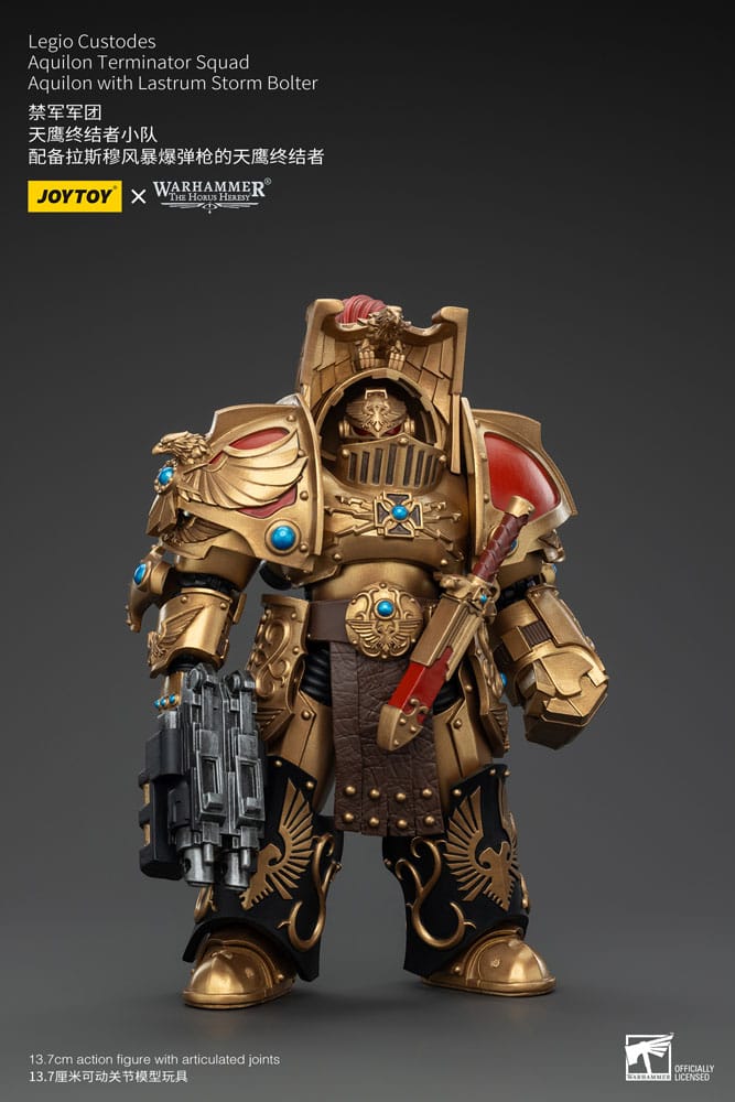 Warhammer The Horus Heresy Actionfigur 1/18 Legio Custodes Aquilon Terminator Squad Aquilon with Lastrum Storm Bolter 14 cm         - Versand: 5-7 Tage nach Bestellung