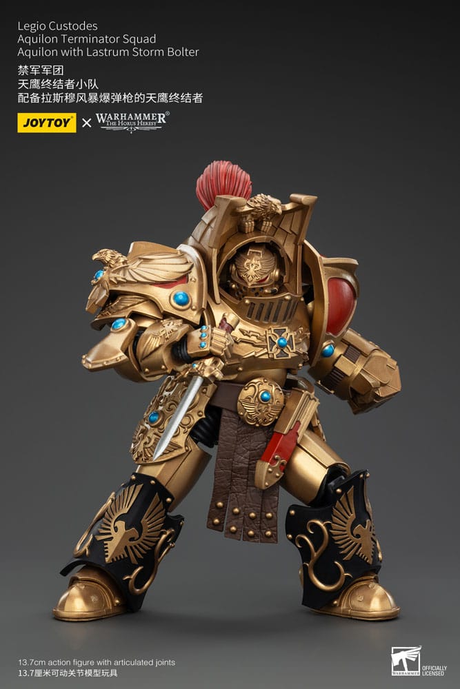 Warhammer The Horus Heresy Actionfigur 1/18 Legio Custodes Aquilon Terminator Squad Aquilon with Lastrum Storm Bolter 14 cm         - Versand: 5-7 Tage nach Bestellung
